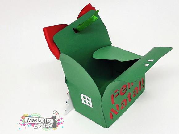 Caixinha Natal Laço Vermelho