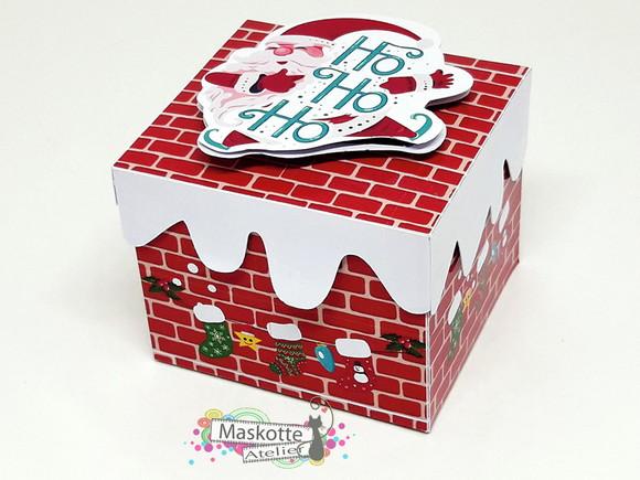 Caixinha Natal Papai Noel Chaminé