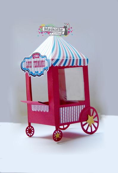 Carrinho Pipoca Circo Vintage