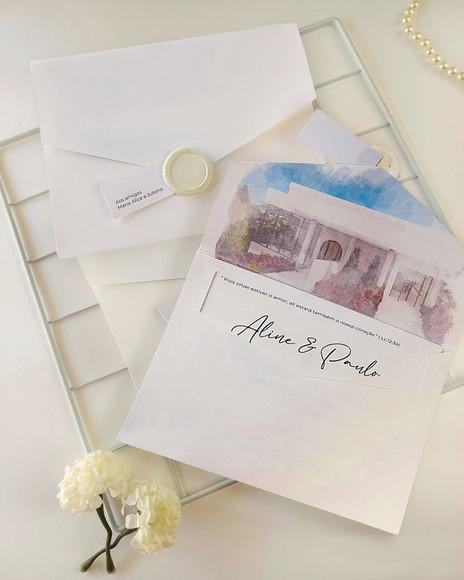 Convite de Casamento - Modelo Alba
