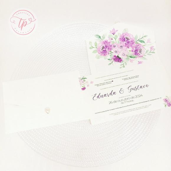 Convite de Casamento - Modelo Cecilia