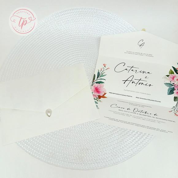 Convite de Casamento - Modelo Helena ( Fechamento Pérola)
