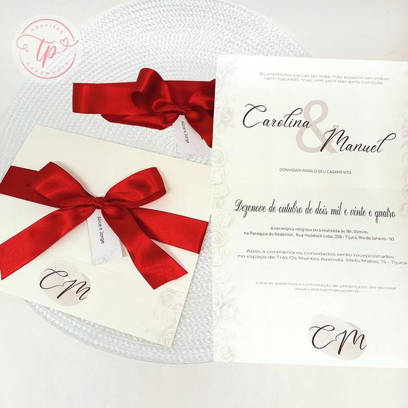 Convite de Casamento - Modelo Flora