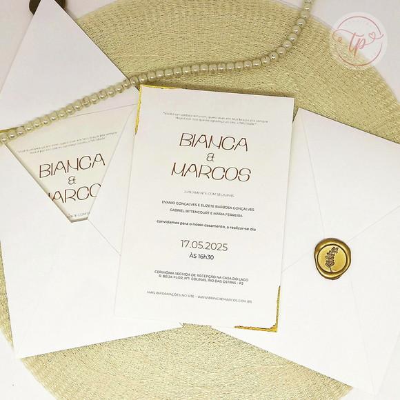 Convite de Casamento - Modelo Mia