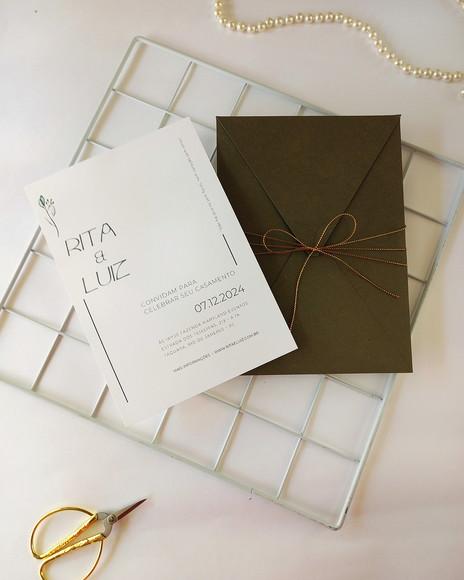 Convite de Casamento. - Olivia Fio Dourado