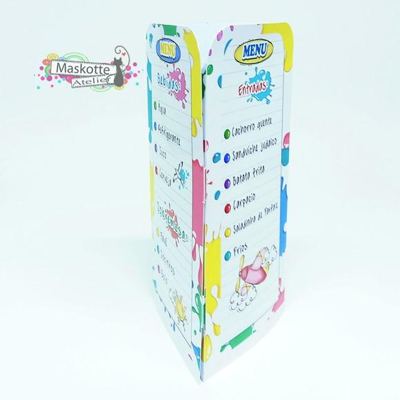 Menu / Cardápio Triângulo Aquarela