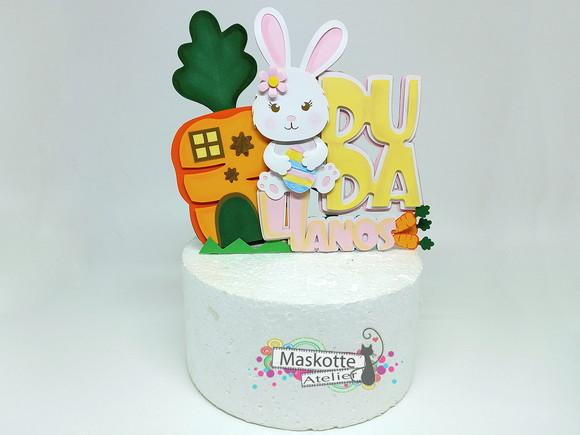 Topo de bolo coelha