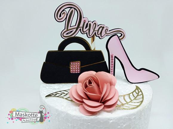 Topo de bolo diva