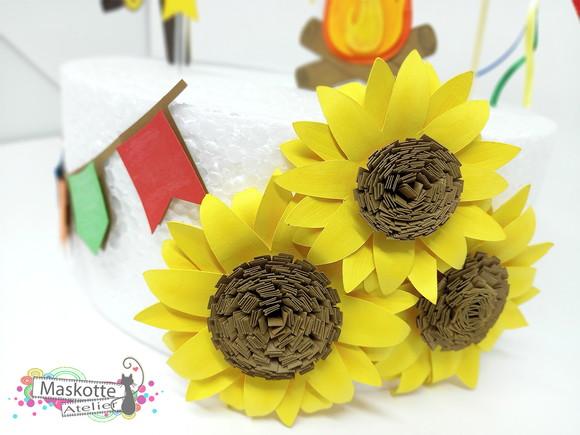 Topo de Bolo Festa Junina Girassol