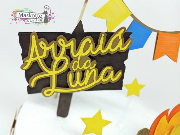 Topo de Bolo Festa Junina Girassol