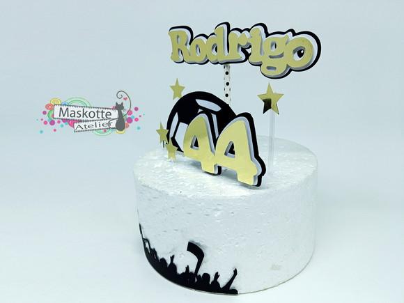 Topo de bolo futebol
