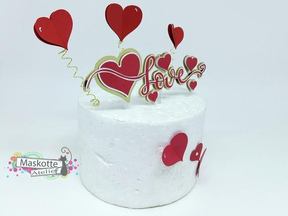 Topo de bolo love dia dos namorados