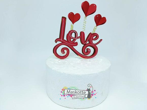 Topo de bolo love dia dos namorados