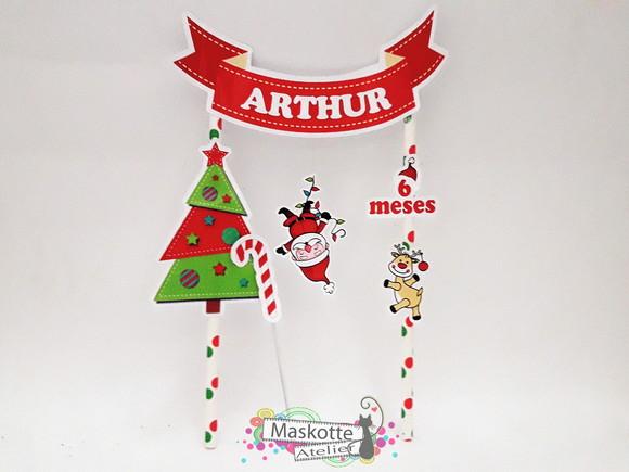 Topo de bolo natal
