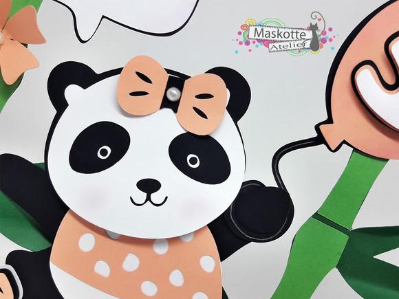 Topo de bolo panda