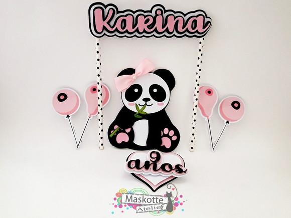 Topo de bolo panda