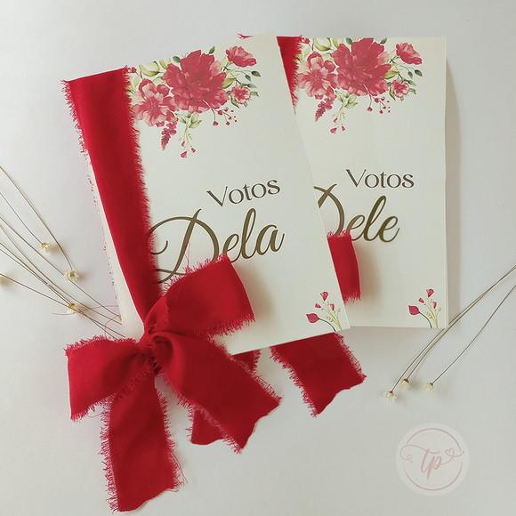 Votos de Casamento ( Par) - Fita de Tecido