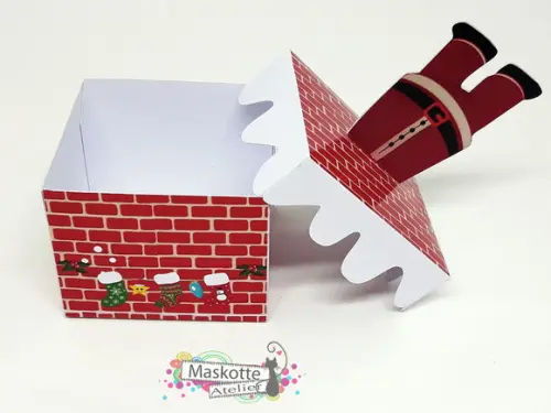 Caixa Natal Papai Noel Chaminé