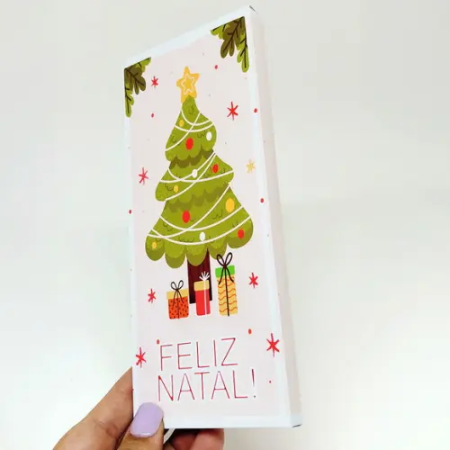 Caixa para Barra de Chocolate Natal
