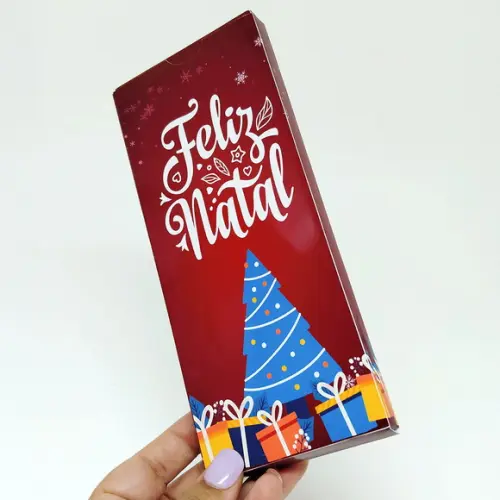 Caixa para Barra de Chocolate Natal