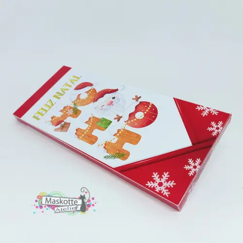 Caixa para Barra de Chocolate Natal