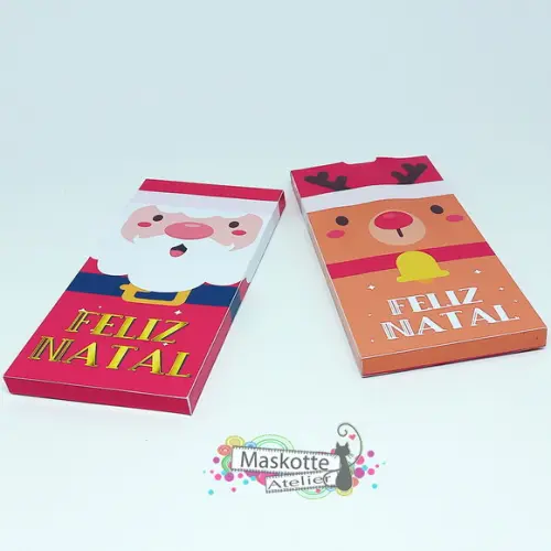 Caixa para Barra de Chocolate Natal
