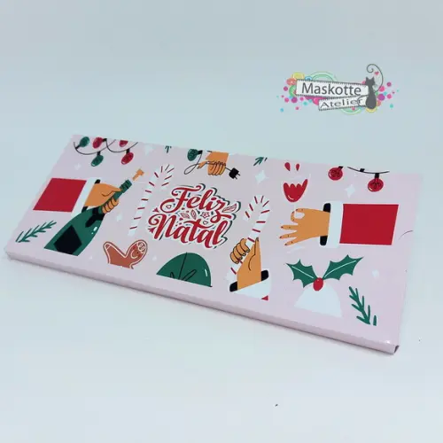 Caixa para Barra de Chocolate Natal