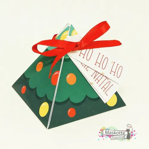 Caixa Pirâmide Árvore de Natal