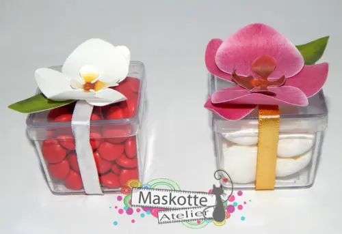 caixinha acrílica Orquídea
