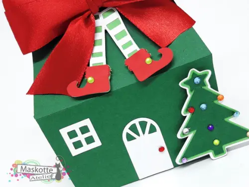 Caixinha Natal Laço Vermelho