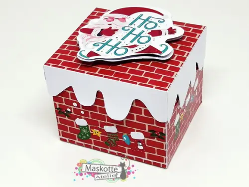 Caixinha Natal Papai Noel Chaminé