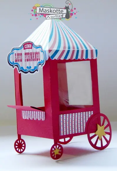 Carrinho Pipoca Circo Vintage
