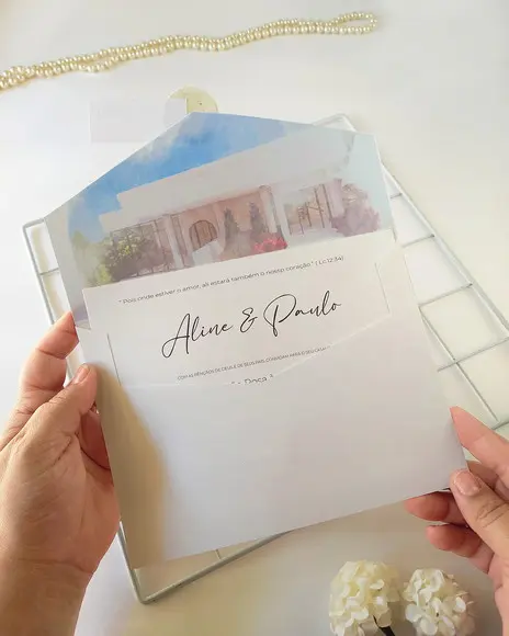 Convite de Casamento - Modelo Alba