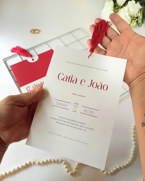 Convite de Casamento - Modelo Elis