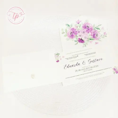 Convite de Casamento - Modelo Cecilia