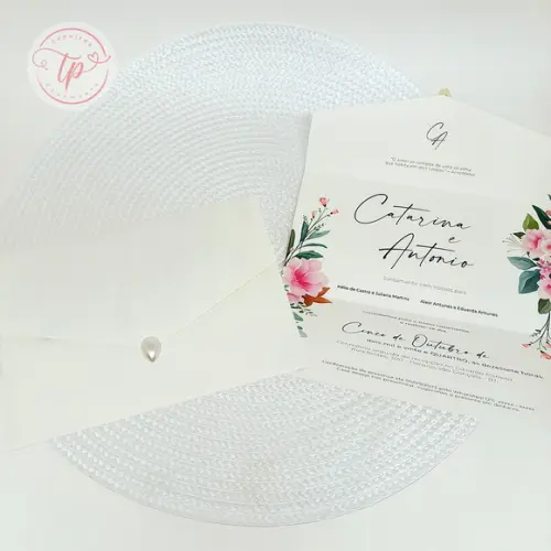 Convite de Casamento - Modelo Helena ( Fechamento Pérola)