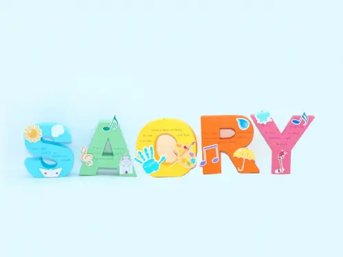 Letras 3D aquarela toquinho