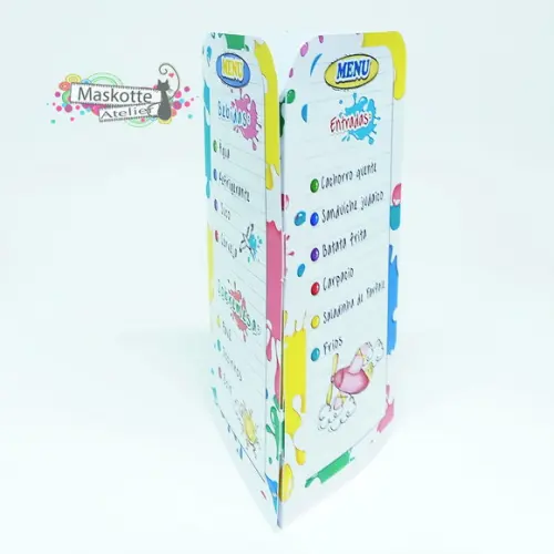Menu / Cardápio Triângulo Aquarela