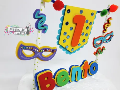 Topo de Bolo Bloquinho Carnaval