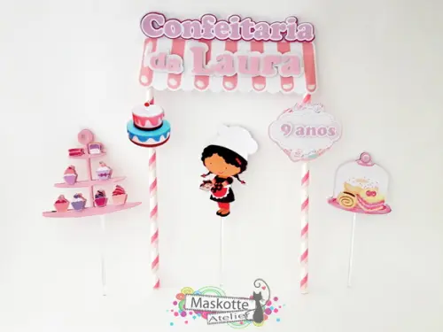 Topo de bolo confeitaria