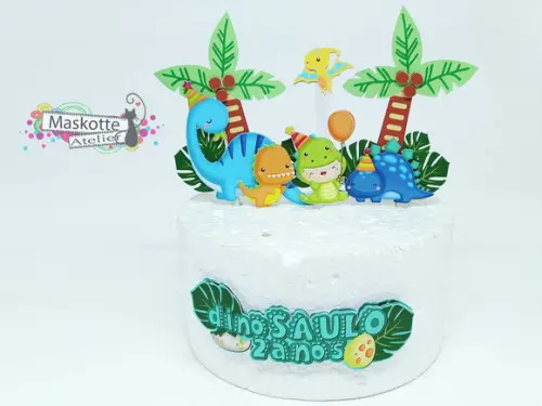Topo De Bolo Dino Baby