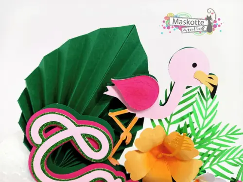 Topo de bolo Flamingo
