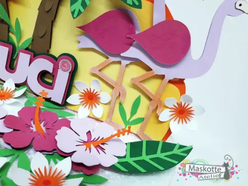 Topo de bolo Flamingo