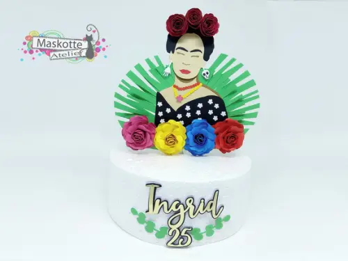 Topo de bolo Frida