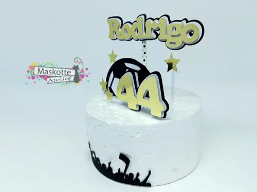 Topo de bolo futebol