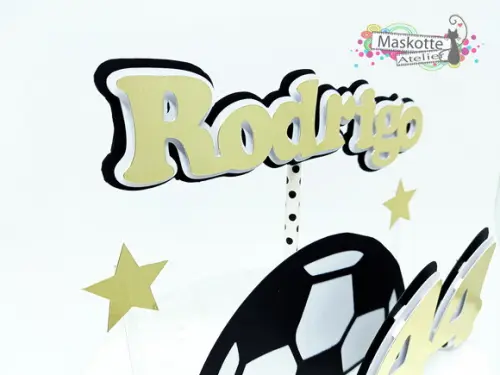 Topo de bolo futebol