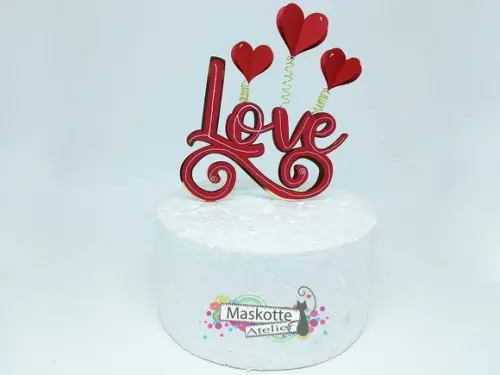 Topo de bolo love dia dos namorados