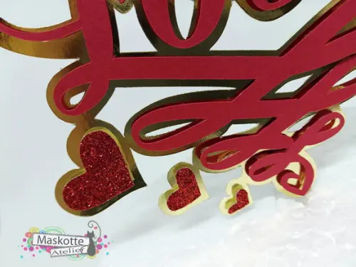Topo de bolo love dia dos namorados