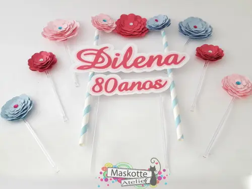 Topo de bolo Scrap