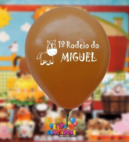 40 Balões Personalizados TEMA RODEIO